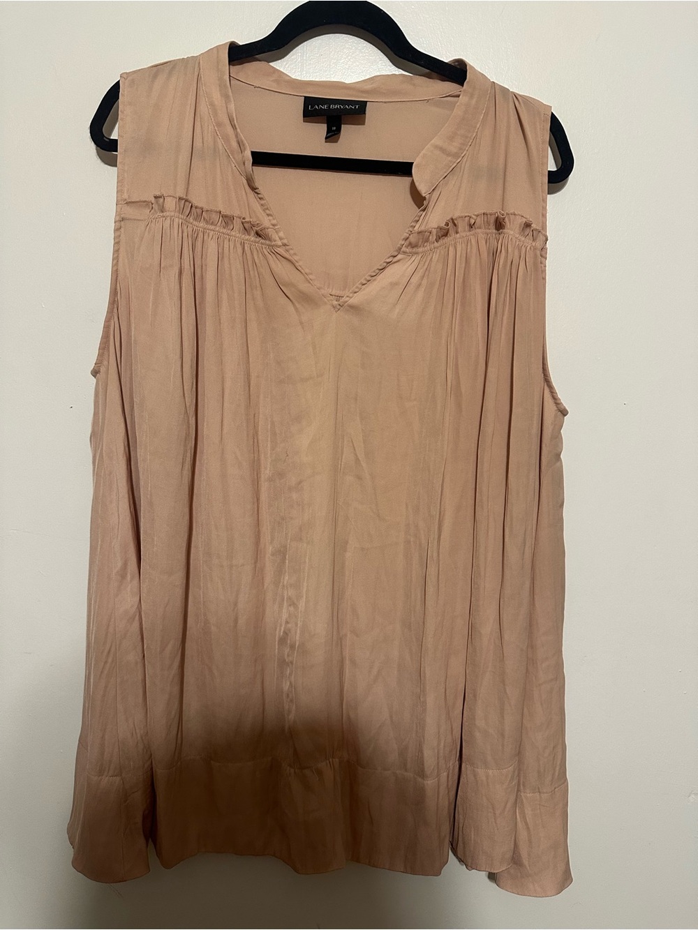 Lane Bryant Blush V-Neck Sleeveless Swing Top
